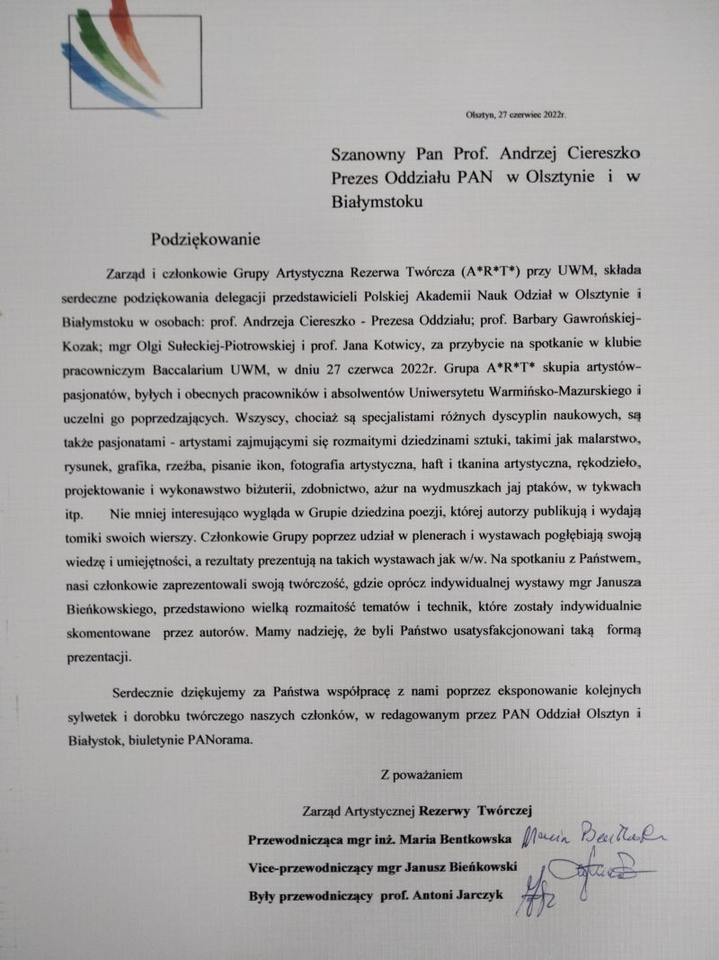 podziekowanie